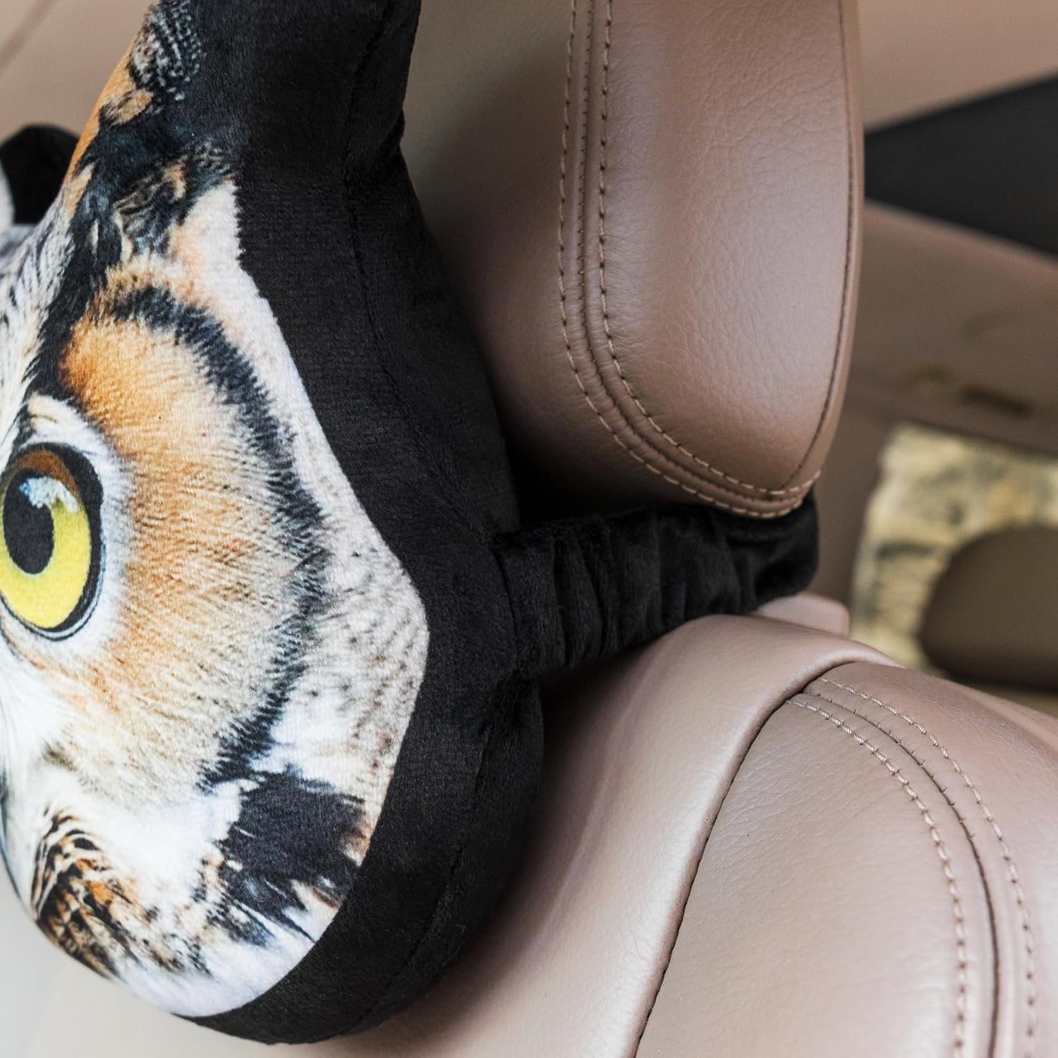 3D Owl Car Neck Pillow Decorative Animal Car Headrest Neck Support for Travel Home Office