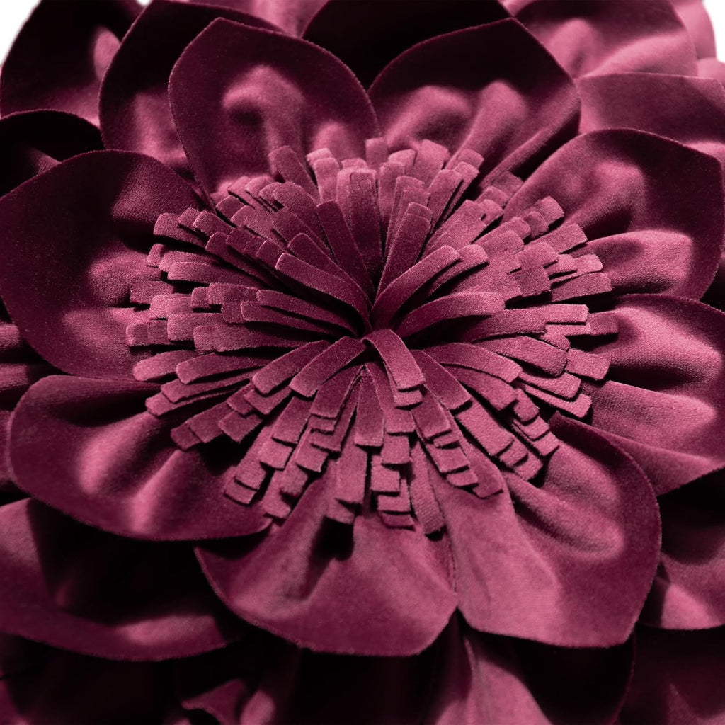 VG|wine-red|3D Flower Throw Pillow Covers