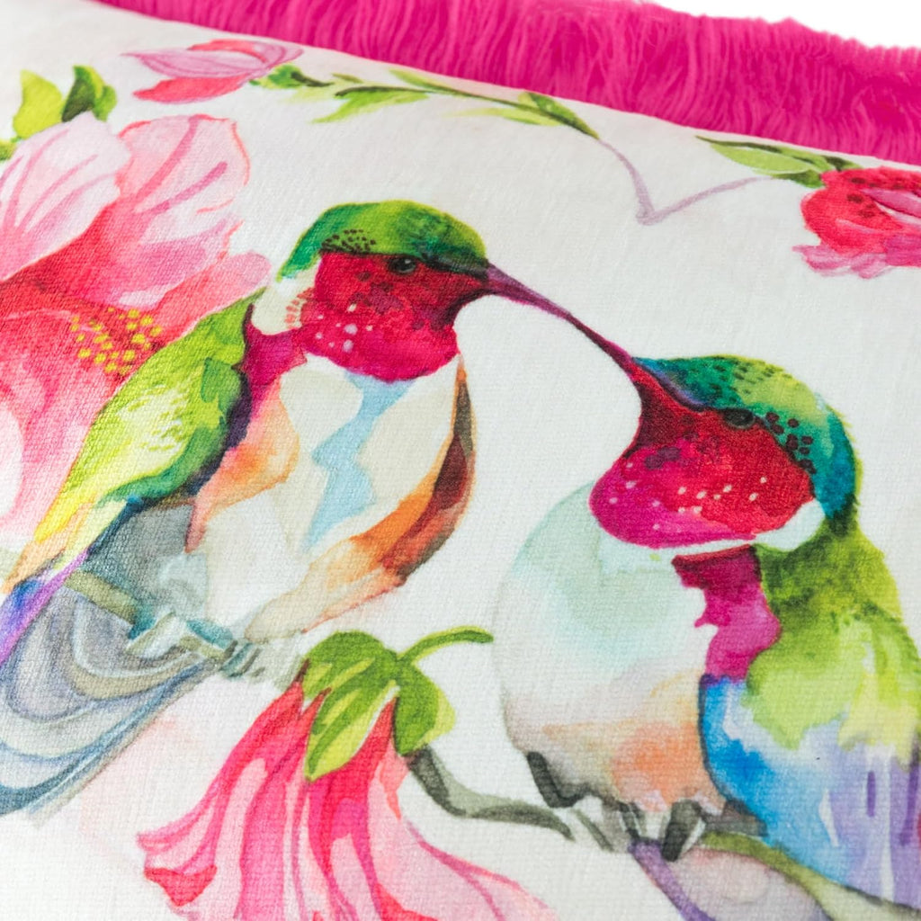 VG|hot-pink-hummingbird-2|ove irds Throw Pi ow Cover ue Green