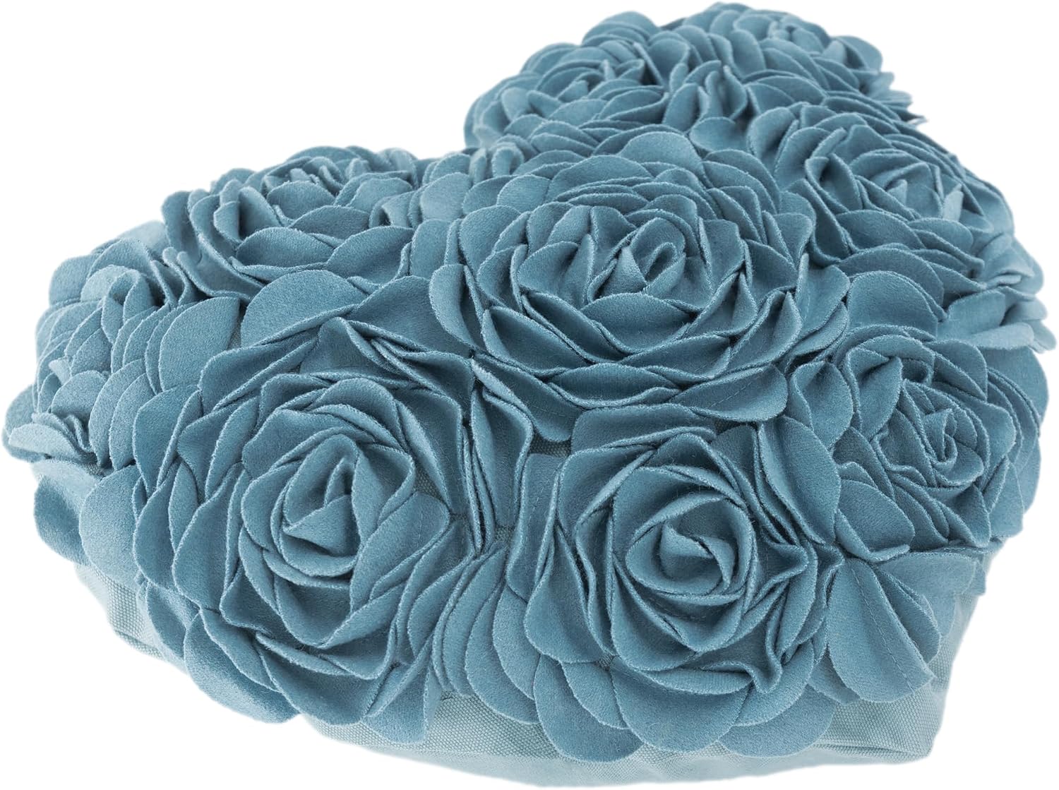VG|teal-blue|Heart Flower Throw Pillow Covers