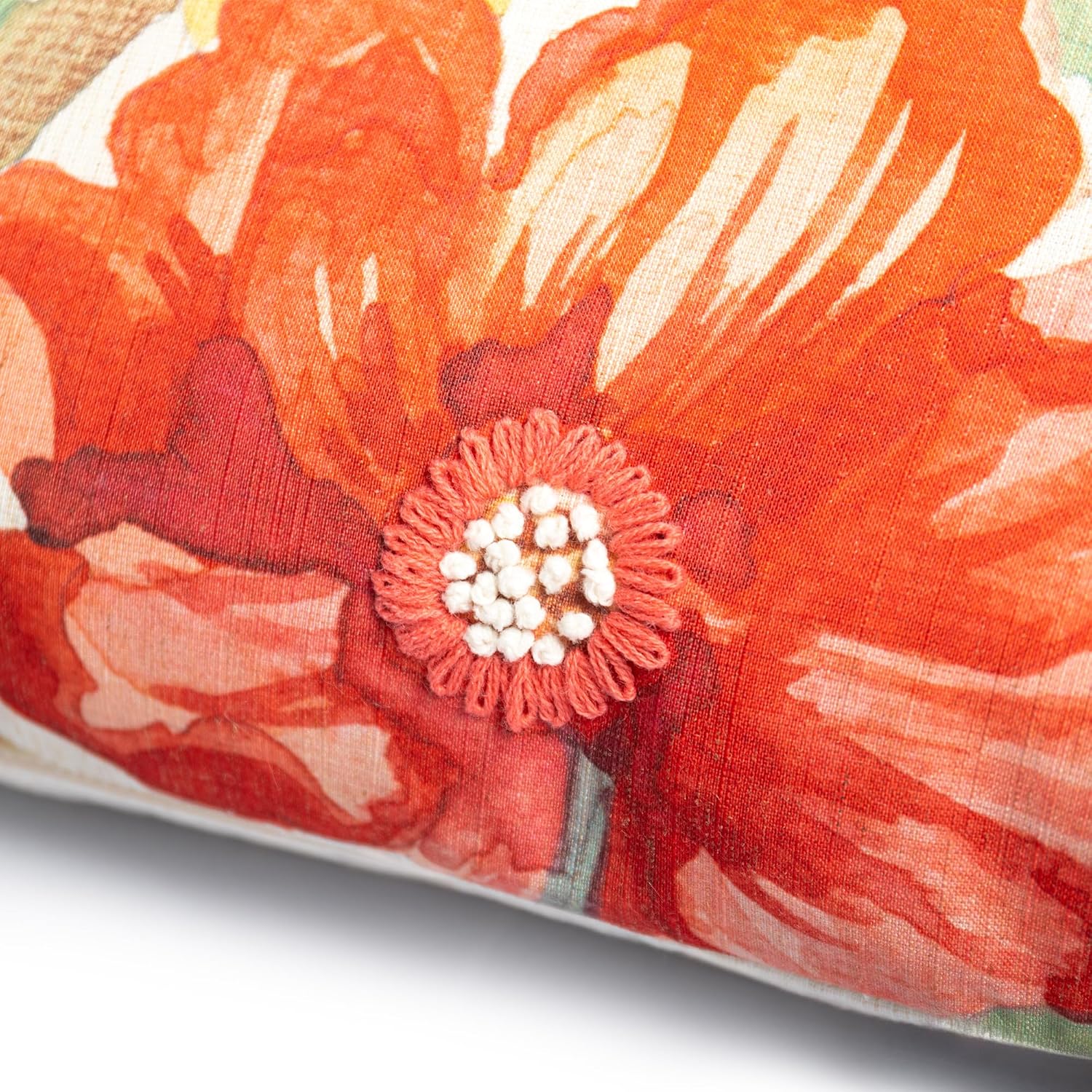 Spring Colorful Flower Long Body Throw Pillow Cover