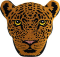 3D Leopard Face Shaped Throw Pillow, Embroidered Animal Decorative Cushion - Default Title