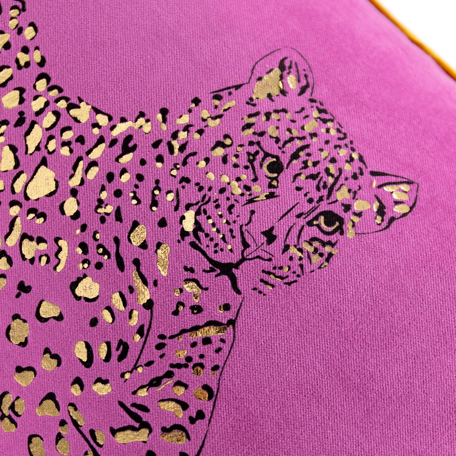 VG|hot-pink|Leopard Print Throw Pillow Cover Decorative Velvet Cushion with Gold Foil Printing for Bed Couch Chair Car