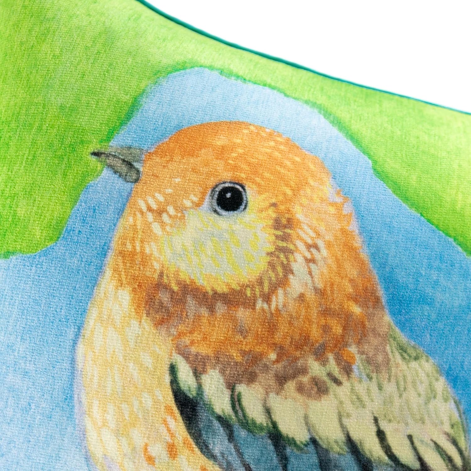 VG|orange-bird|Square Throw Pillow Cover