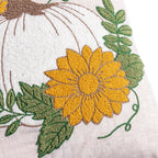 VG|beige|Fall Floral Pumpkin Embroidered Throw Pillow Cover