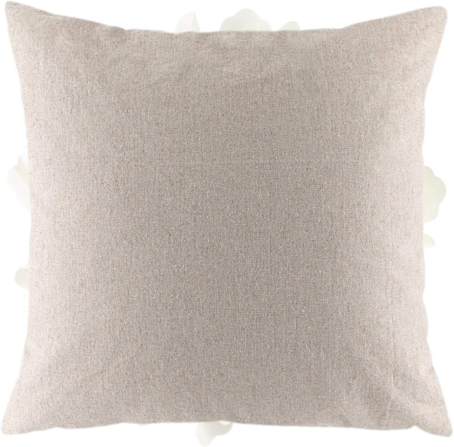 Decorative 3D Flower Throw Pillow Cover Creamy