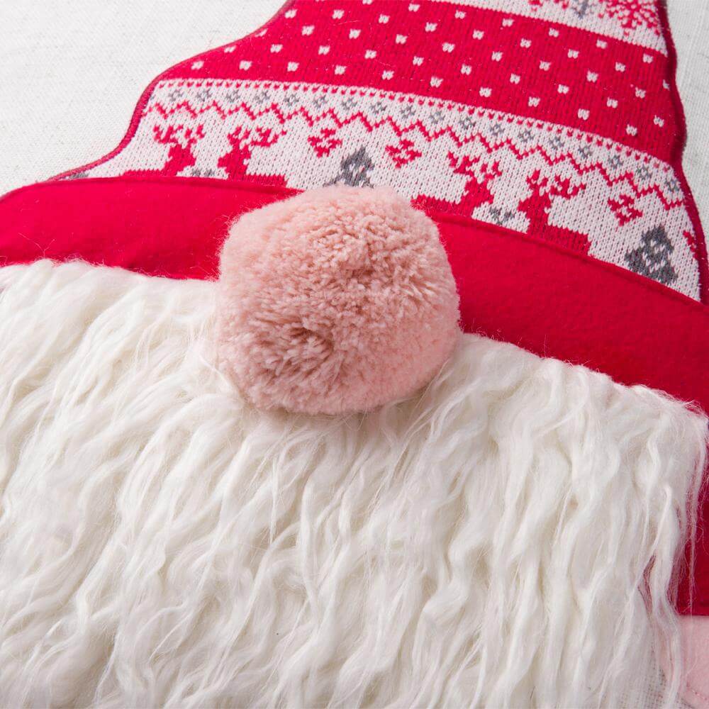 Embroidery Christmas Gnomed Pillow Case