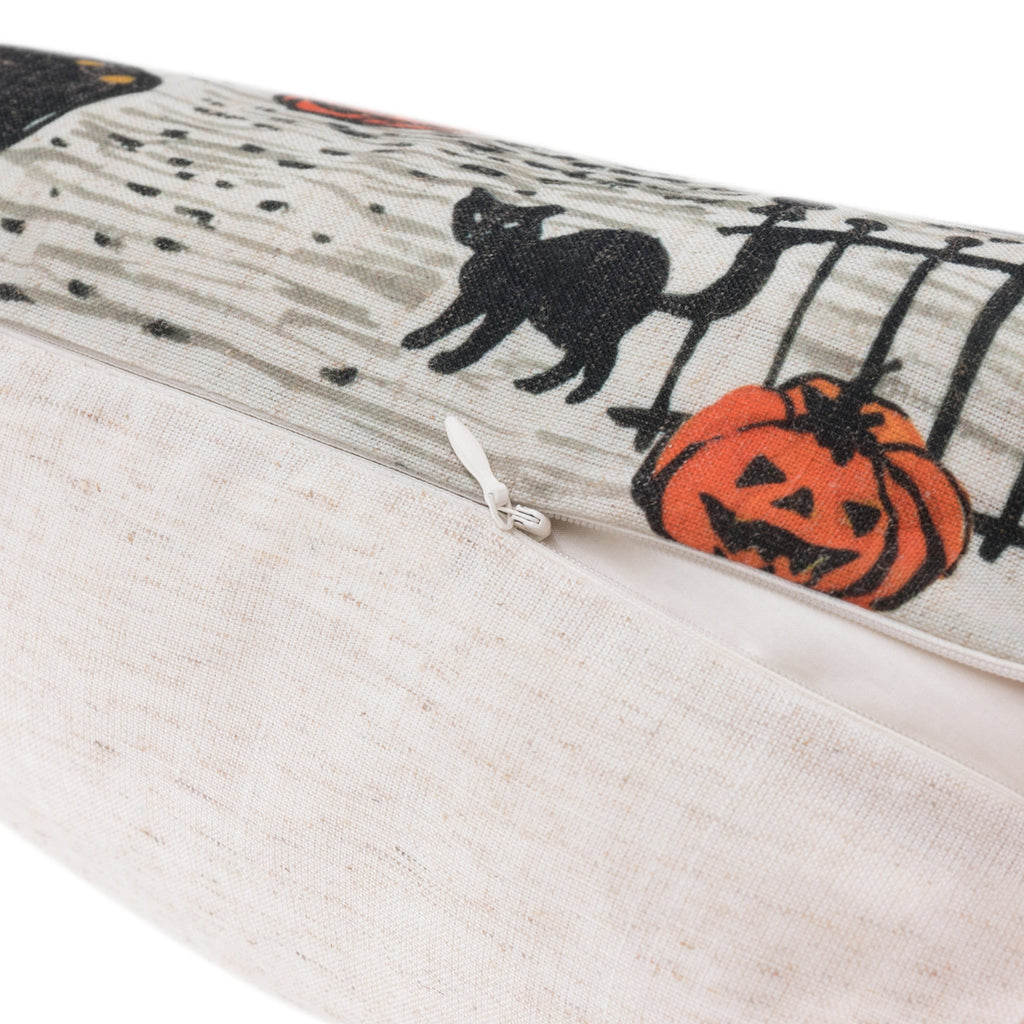 Fright Night Full Moon Halloween Pillow Cover – 18 × 18 in