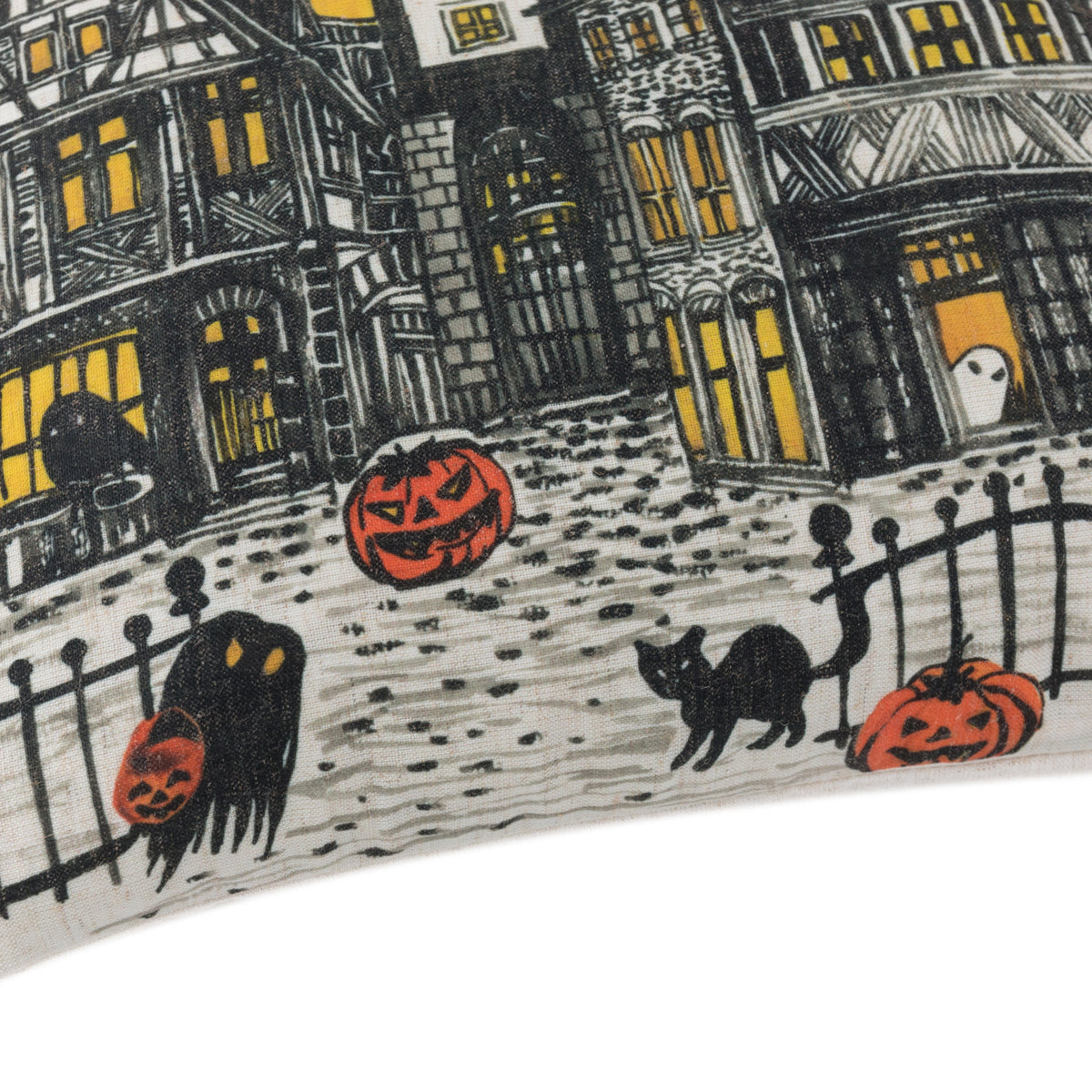 Fright Night Full Moon Halloween Pillow Cover – 18 × 18 in