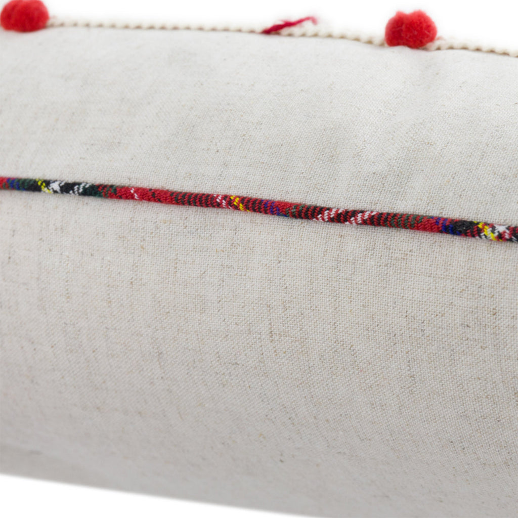 Christmas Stockings Applique Lumbar Pillow Cover – 12 × 20 in