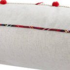 Christmas Stockings Applique Lumbar Pillow Cover – 12 × 20 in