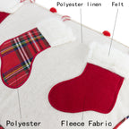 Christmas Stockings Applique Lumbar Pillow Cover – 12 × 20 in
