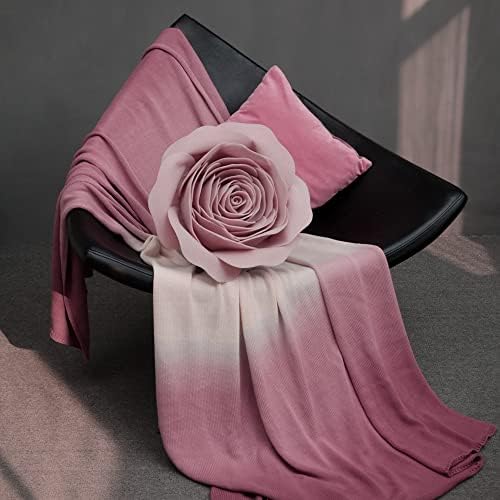 3D Rose Flower Throw Pillow Cover