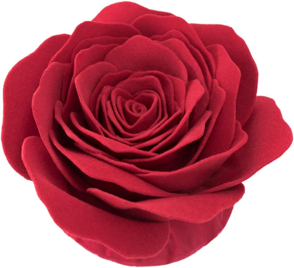 3D Rose Flower Throw Pillow Cover