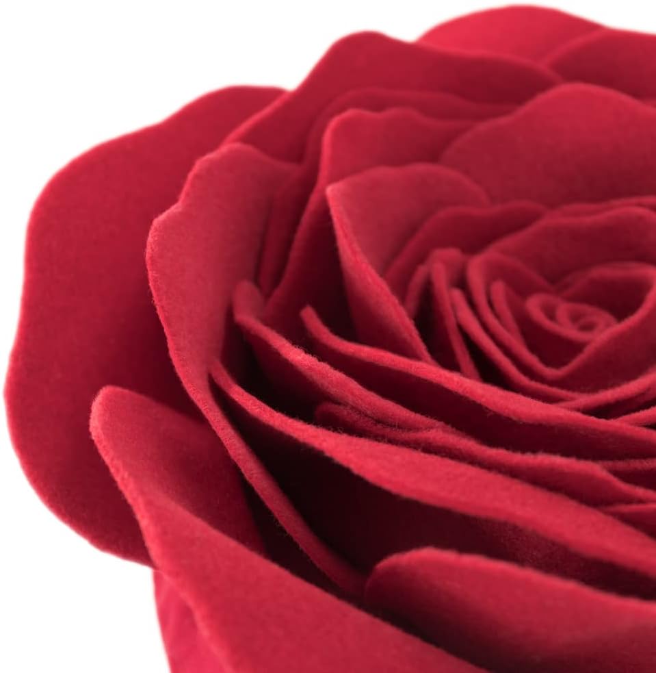 3D Rose Flower Throw Pillow Cover